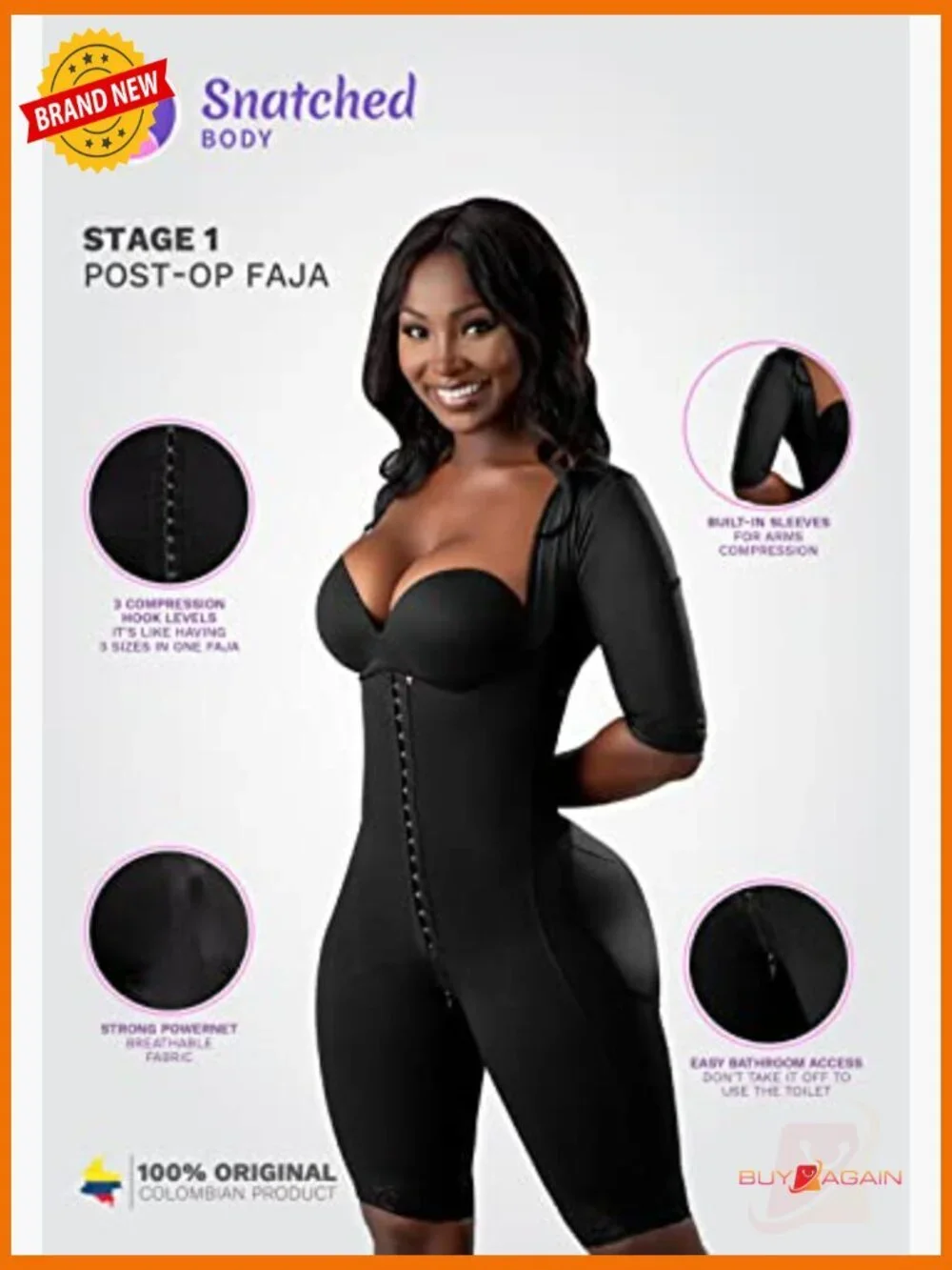Post Surgery Compression Shapewear Bodysuit Tummy Control Faja Stage 1